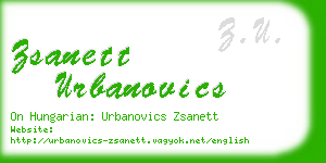 zsanett urbanovics business card